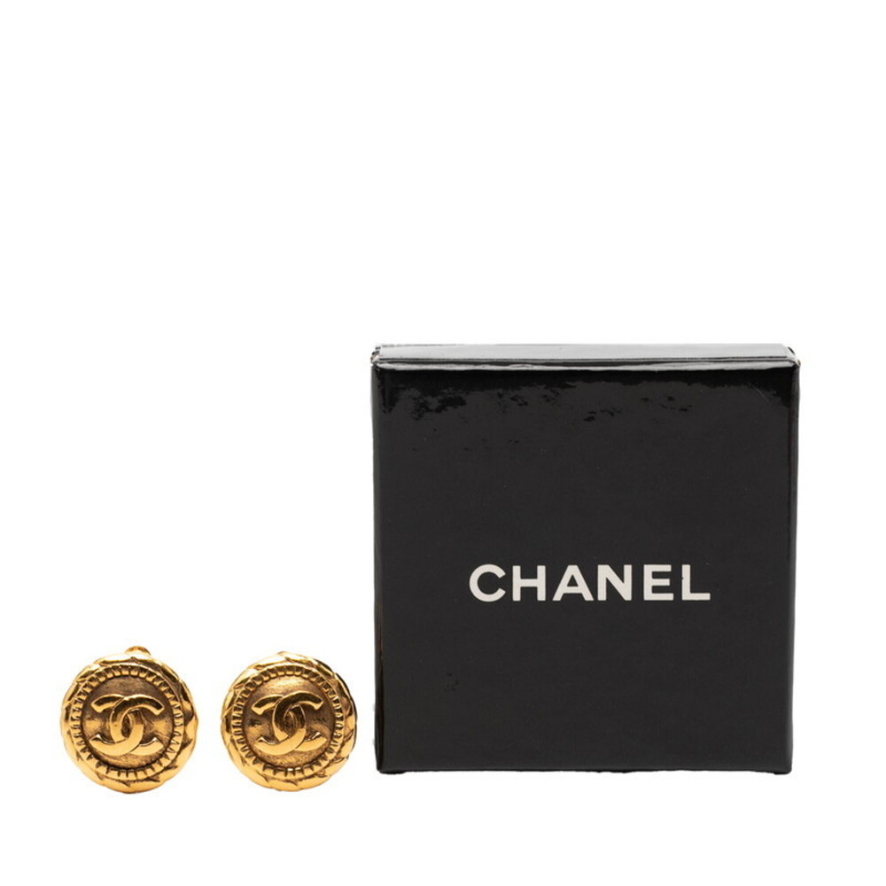 CHANEL Gold Logo Earrings - Picture 4 of 4
